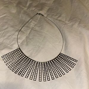 Silver statement necklace